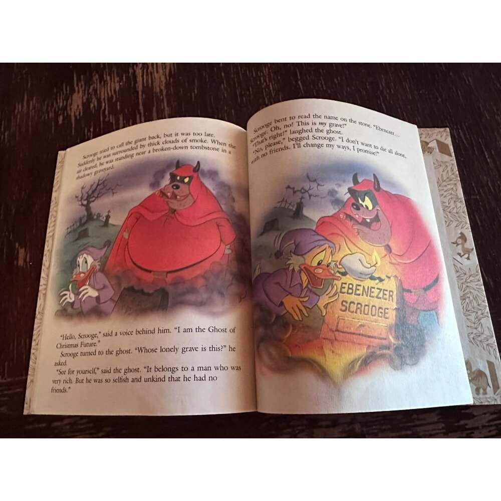 Vintage 1983 Disney Mickeys Christmas Carol Little Golden Book Hardcover Illustr - Picture 12 of 15